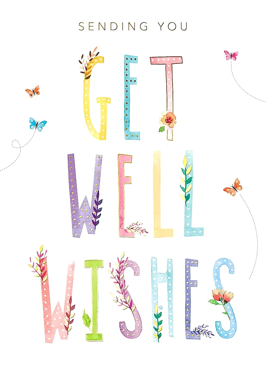 Get Well Greetings Card Plants By Post