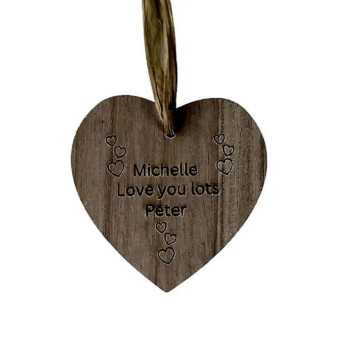 Personalised Wooden Heart Plants By Post
