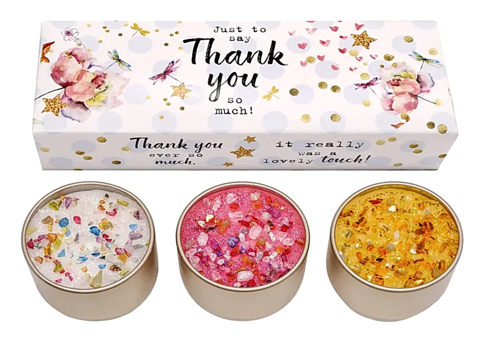 Thank You Candles Trio Set Plants By Post