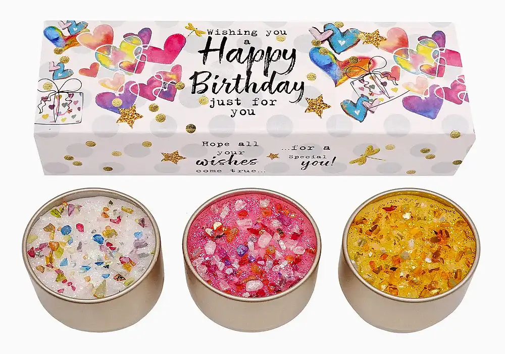 Happy Birthday Candles Trio Set Plants By Post