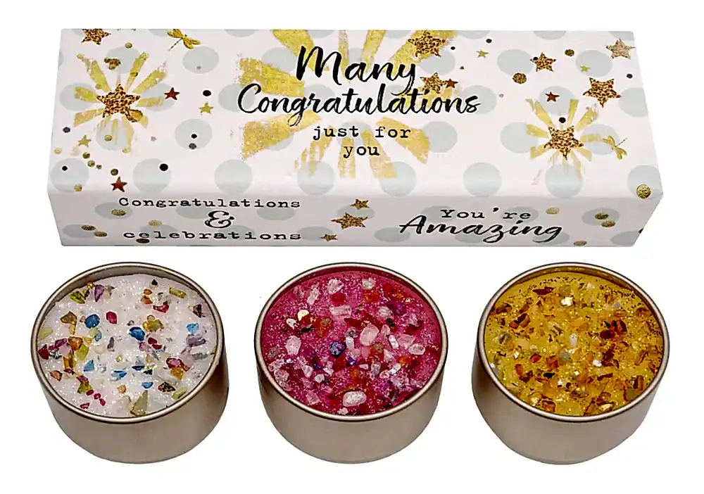 Many Congratulations Candles Trio Set Plants By Post