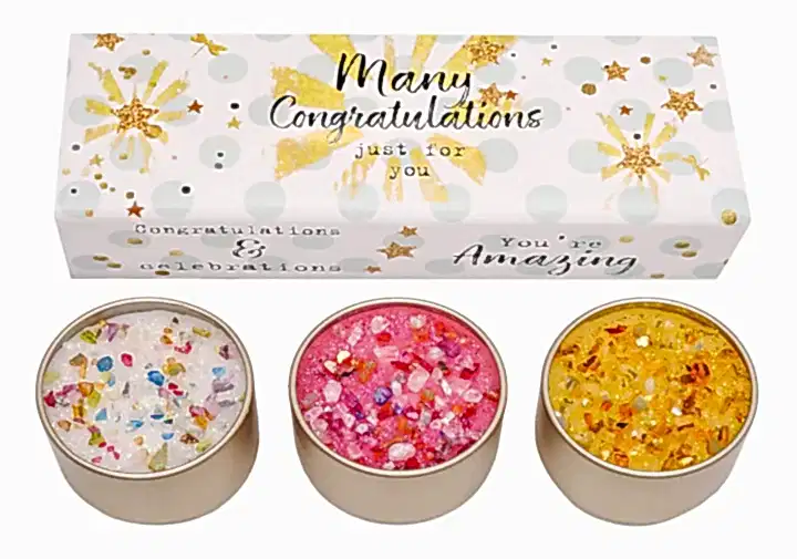 Many Congratulations Candles Trio Set Plants By Post