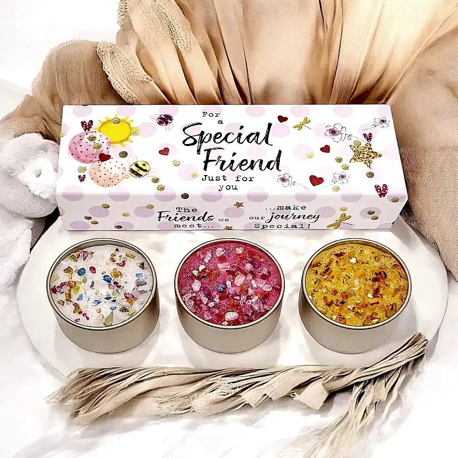 Special Friend Candles Trio Set Plants By Post