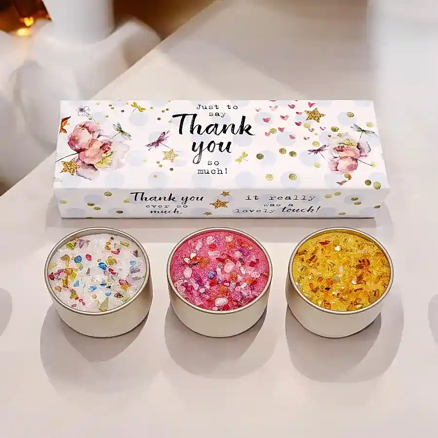 Thank You Candles Trio Set Plants By Post