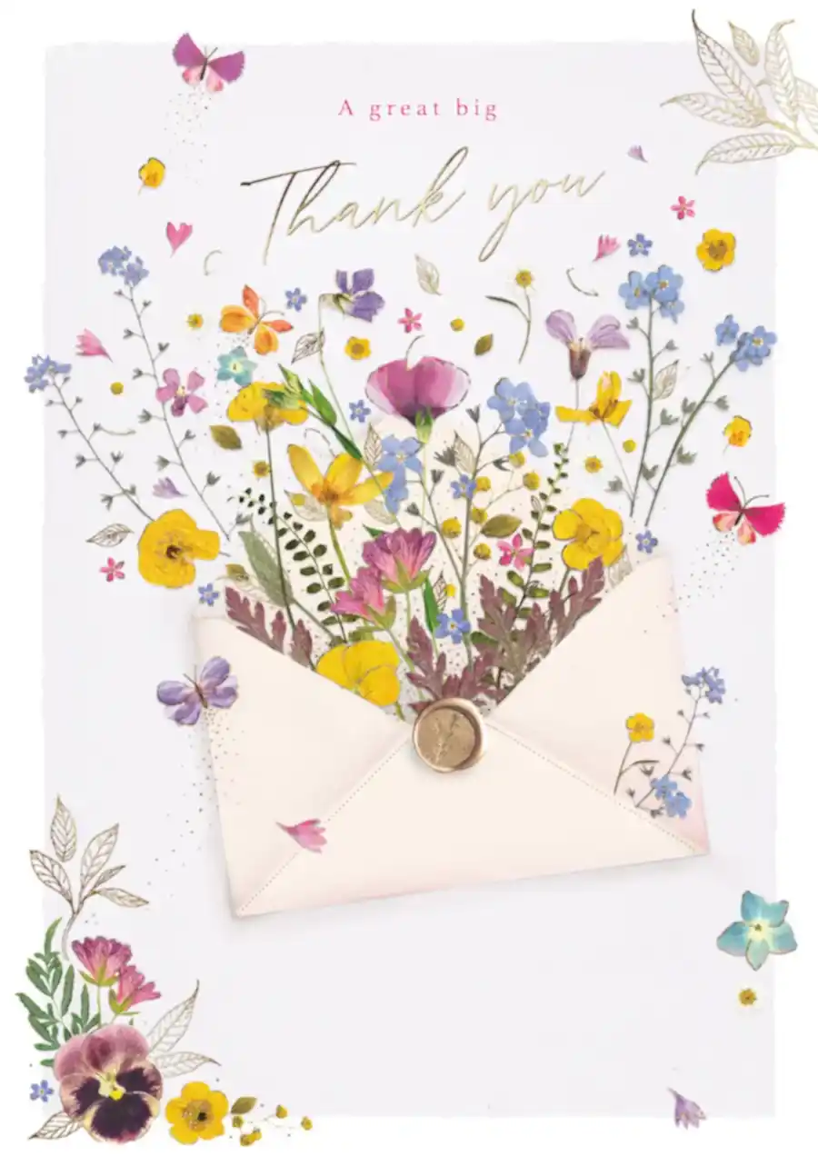 Thank You Greetings Card Plants By Post